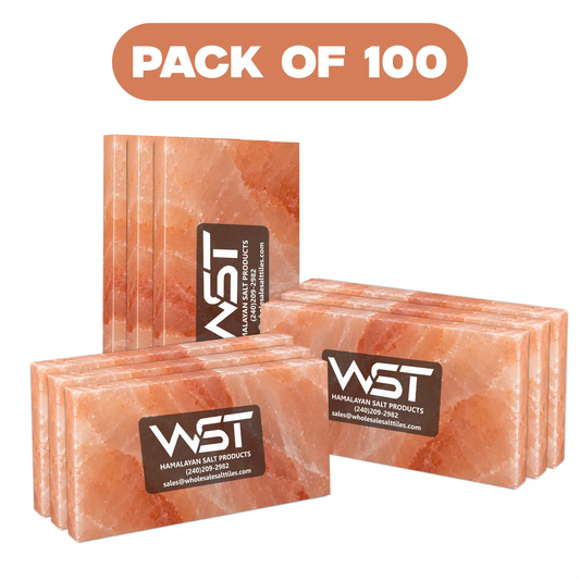 0.75 natural Himalayan salt tiles pack of 100