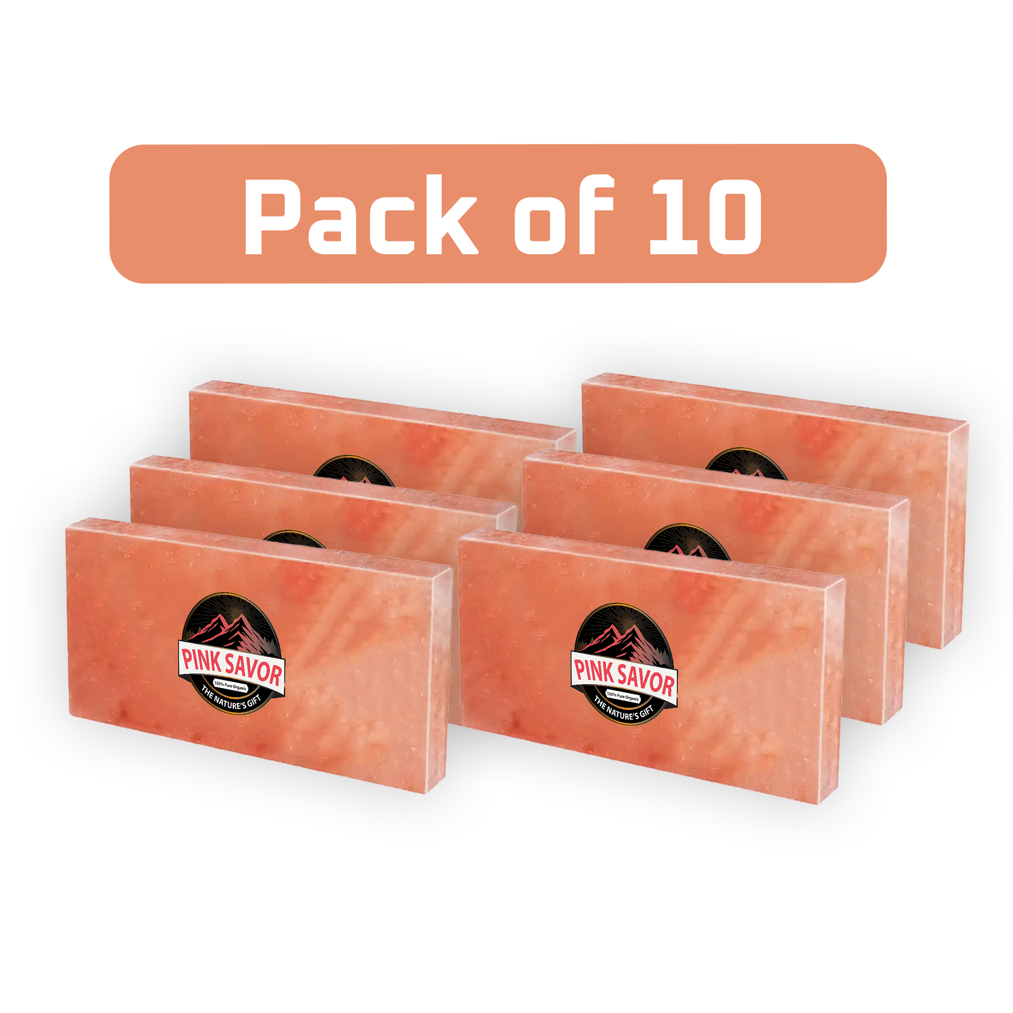 Himalayan Pink Salt Tiles 8x4x1 Pack of 10