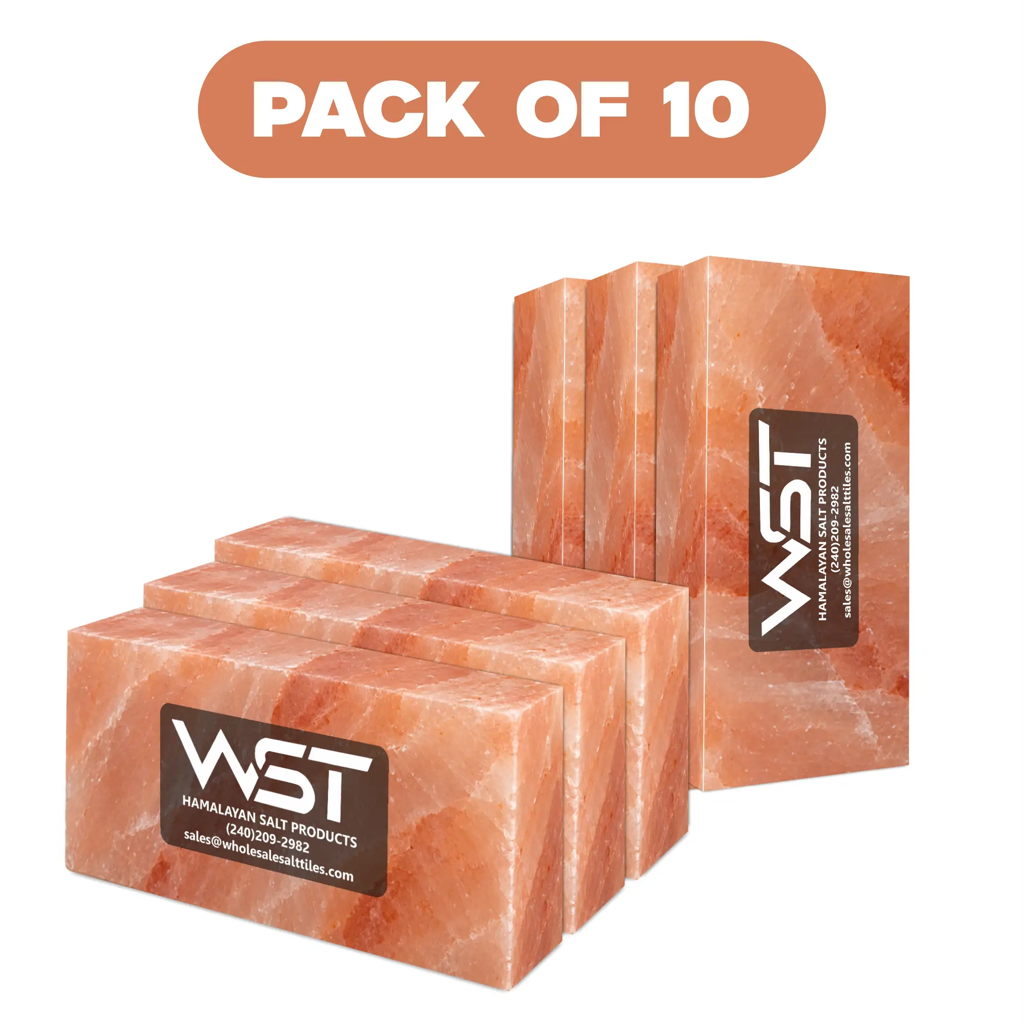 8x4x2 Himalayan pink salt bricks pack of 10