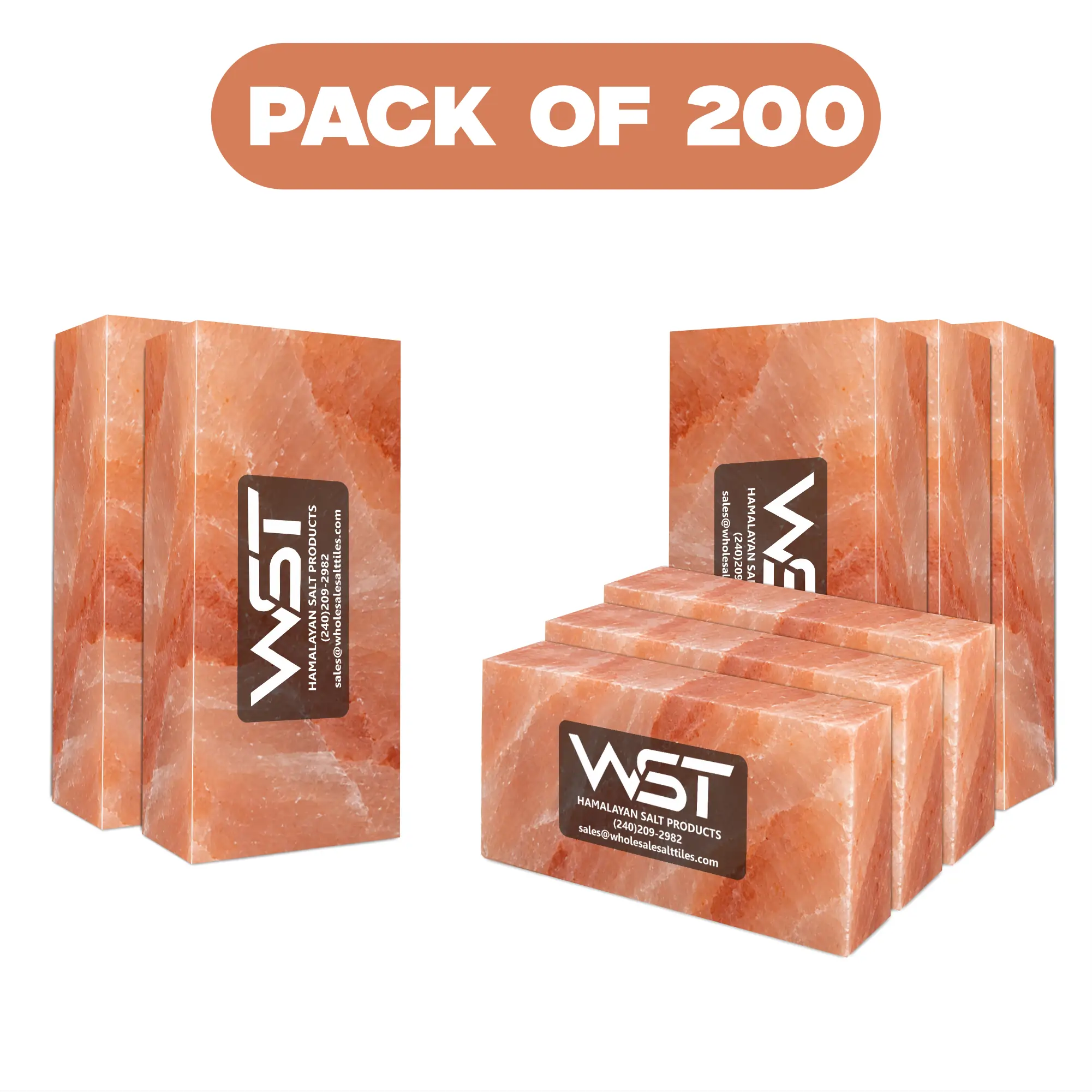 8x4x2 Himalayan pink salt bricks pack of 200