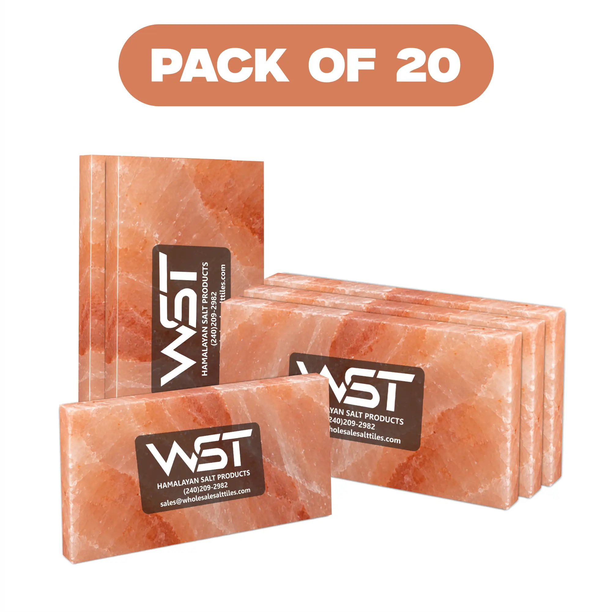 Himalayan salt tiles pack of 20