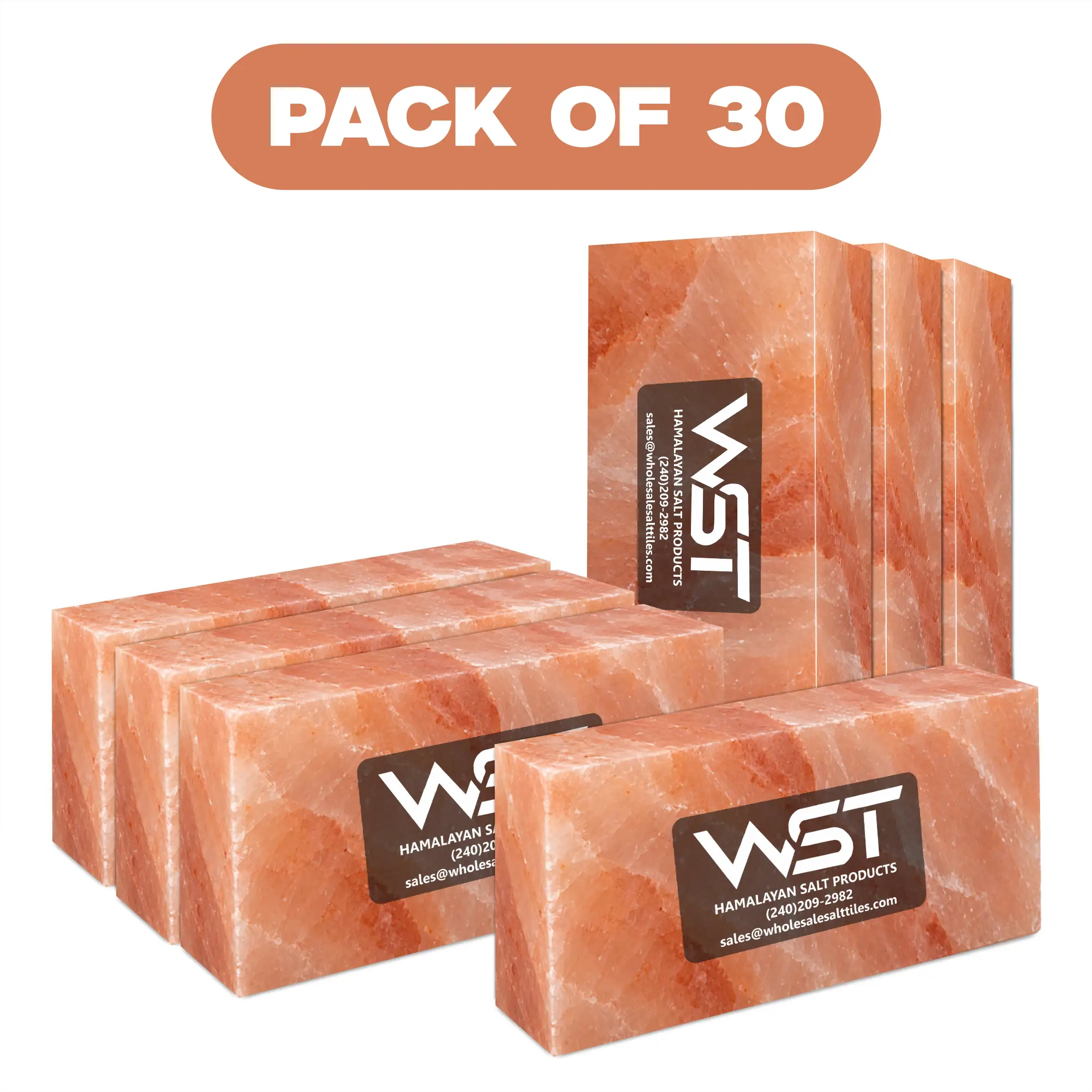 8x4x2 Himalayan pink salt bricks pack of 30