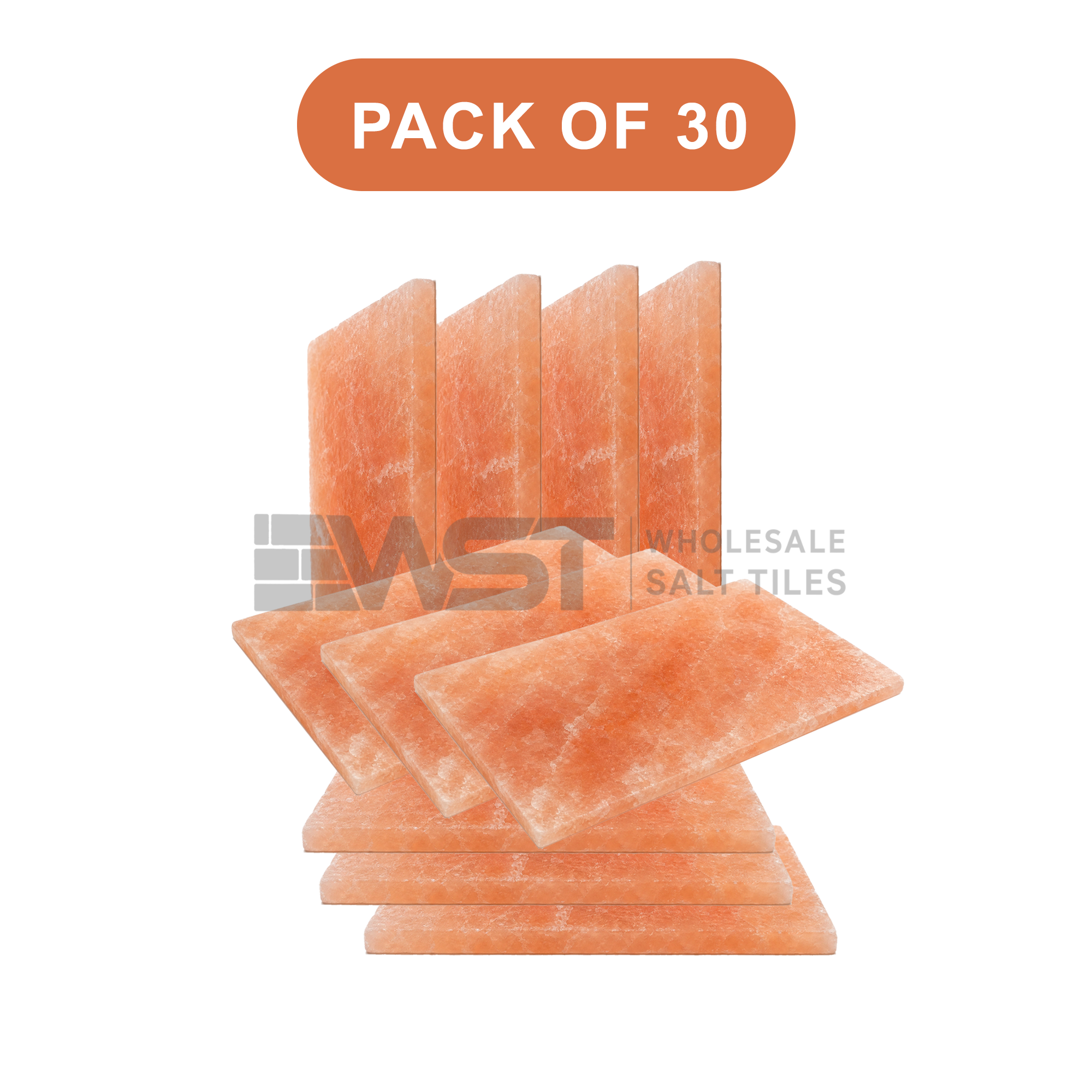 Himalayan Pink Salt Tiles 8x4x0.75 Pack of 30
