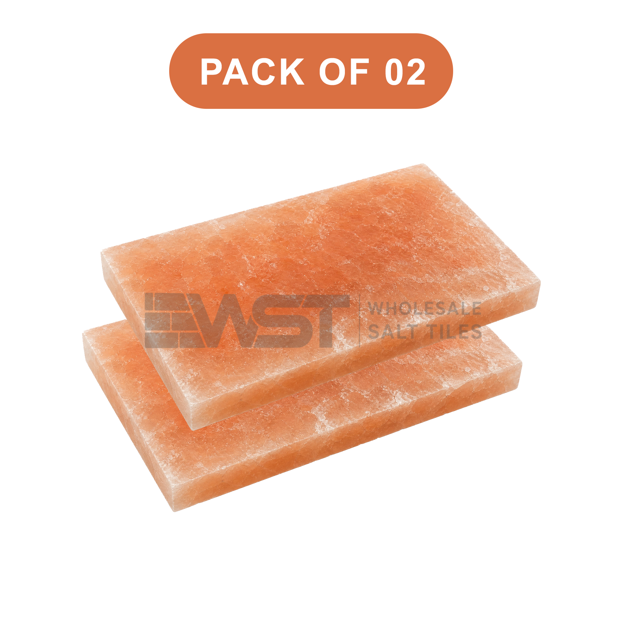 Himalayan Pink Salt tiles 8x4x1 Pack of 2