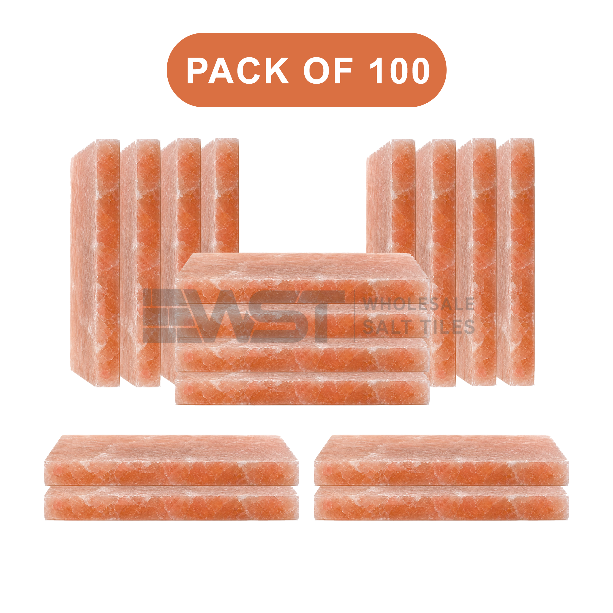 Himalayan Pink Salt Tiles 8x4x1 Pack of 100