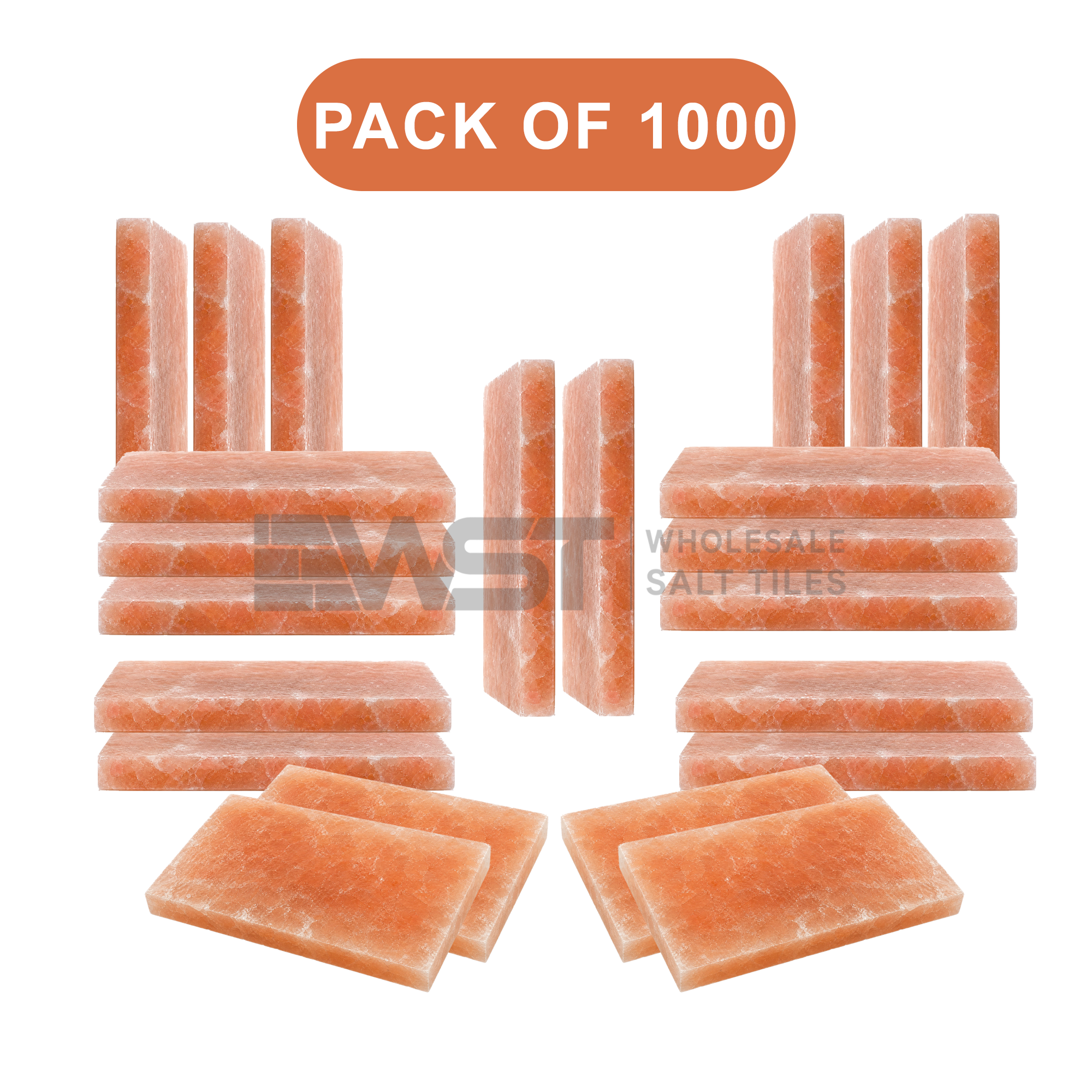 Himalayan Pink Salt Tiles 8x4x1 Pack of 1000