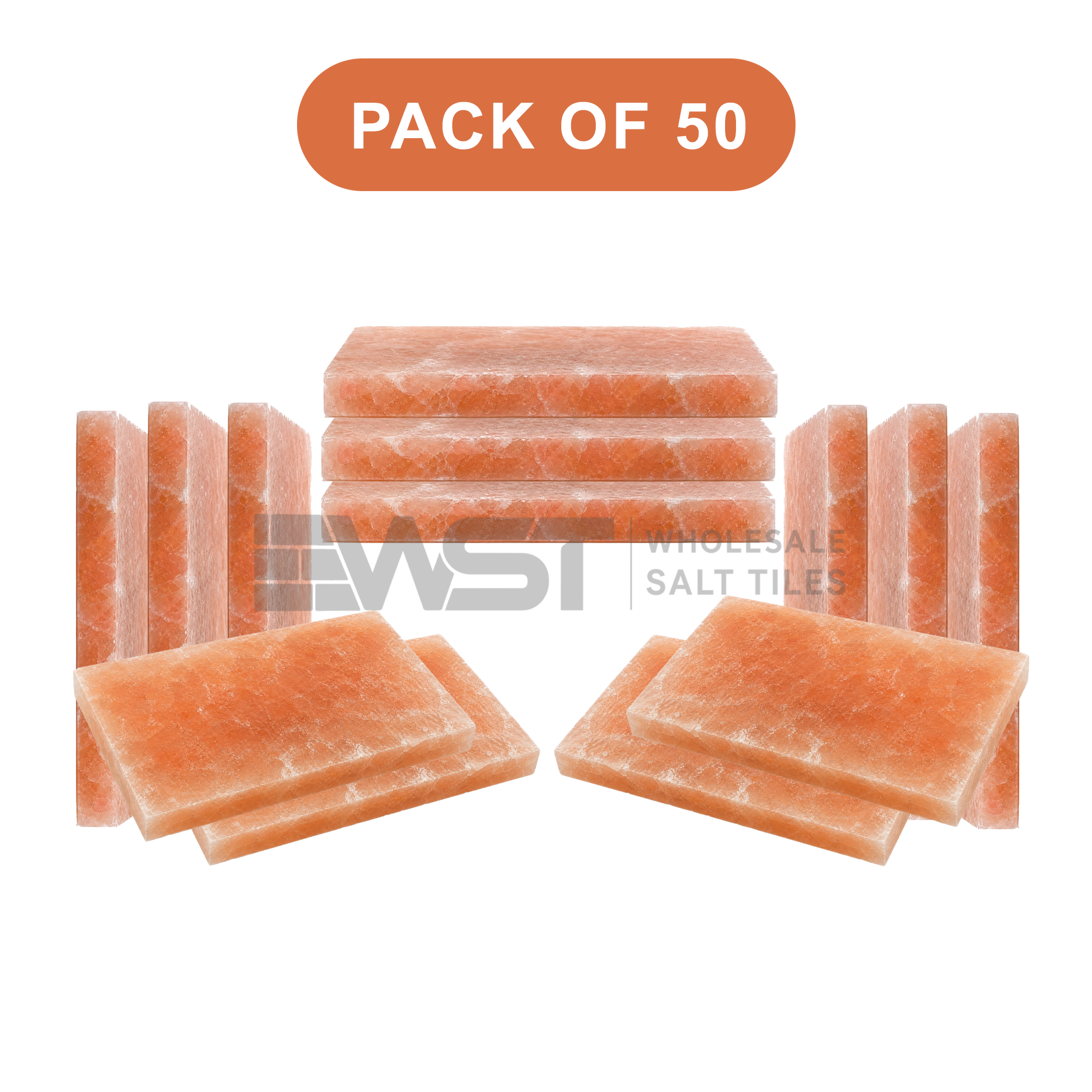 Himalayan Pink Salt Tiles 8x4x1 Pack of 50
