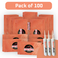 Himalayan Pink Salt Bricks 8x4x2 Pack of 100 with 3 Free Salt Adhesive