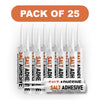 Pack of 25 adhesive